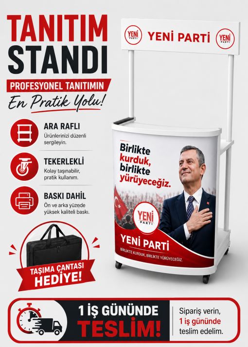  yeni parti tanıtım standı