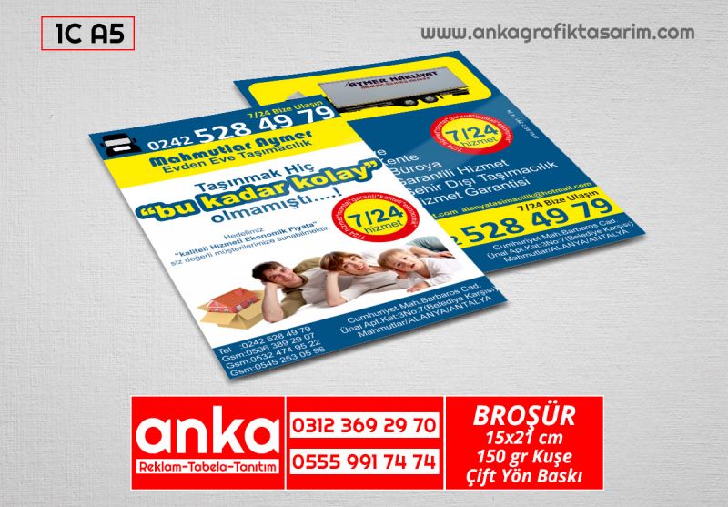 5000 ADET A5 ÇİFT YÖN BROŞÜR